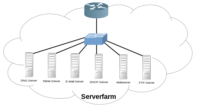 Bild Schema Serverfarm
